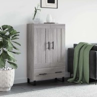 Visoka komoda siva boja hrasta 69 5x31x115 cm konstruirano drvo , sivi hrast sonoma