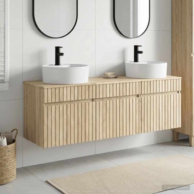 Set kupaonskih ormarića 3 kom 49 x 44,5 x 65 cm, hrast sonoma