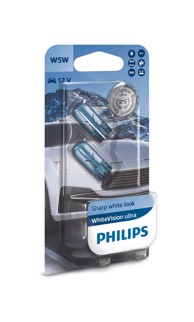 PHILIPS Žarulja WhiteVision Ultra T10 W5W 12V, 4000K Xenon Look