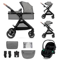 KINDERKRAFT Kolica 3u1 Esme Pro MINK PRO Moonlight Grey, siva