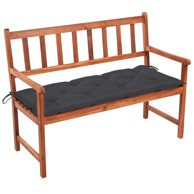 Jastuk za vrtnu klupu 120 cm, masivno drvo bagrema, antracit, 120x50x7 cm