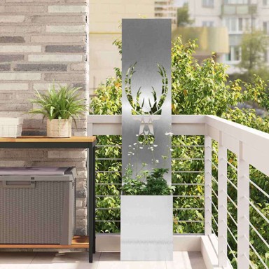 Dekorativna pregrada za vrt 32 x 140 cm nehrđajući čelik, srebrna