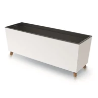 PROSPERPLAST Urbi Case DUC800N ukrasna žardinjera s umetkom i nogicama, 77 cm, bijela