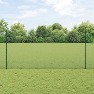 Zavarena žičana ograda sa 5 U stupova 1.2x10 m čelik, zelena