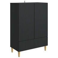 Krevet s ladicama, 66 x 34,5 x 95 cm, konstruirano drvo, crna