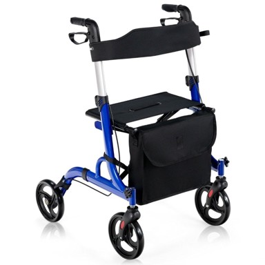 NORTHIX Hodalica 2u1 s kotačima i sjedalom, aluminij, 150 kg