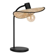 Stolna lampa Marywell, E27, crno/smeđa