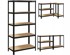 BLOW RACK Metalni regal s 5 polica, MDF ploče, 180 x 90 x 40 cm, crni