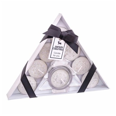 CASA SELECCIÓN Komplet svijeća i svijećnjak s božićnim motivom, 8 kom