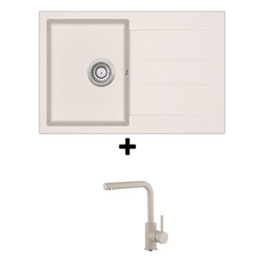 HELIKA Set Tesa SQT101-W, silica + slavina SHR L bež