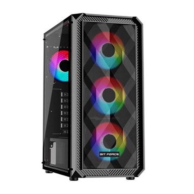 BIT FORCE Kućište PALADIN CF-4, MIDI, ATX, RGB, crno, window, bez napajanja