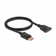DELOCK Produžni DisplayPort kabel, 87095, 1 m, 8K 60 Hz, ugradbeni, crni