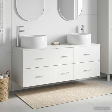 Set kupaonskog namještaja 3 kom 49,5 x 44,5 x 66 cm, bijeli