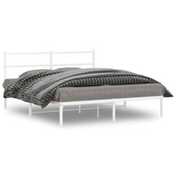 Metalni okvir kreveta s uzglavljem 160x200 cm, bijela