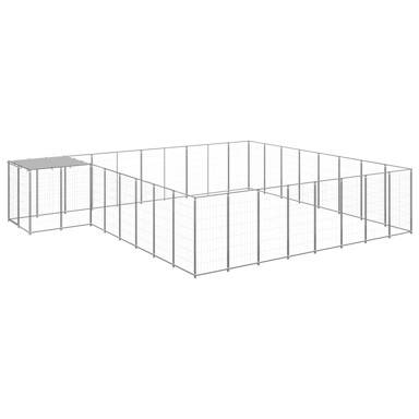 Kavez za pse srebrni 20,57 m² čelični
