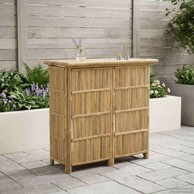 Stol barski vanjski, 115x55x105 cm, bambus, prirodna