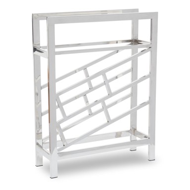 PREMIER HOUSEWARES Metalni držač za boce vina, Barolo, 12 boca, sjajno srebrna