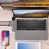 HYPERDRIVE USB-C hub NET 6-u-2, 2x USB-C PD 100 W + 60 W, za MacBook Pro, crna siva