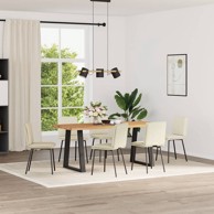 Blagovaonske stolice 6 kom krem baršunaste