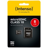 INTENSO Memorijska kartica MicroSD 8GB CLASS 10 sa adapterom