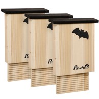 HOMESTAR Set kućica za šišmiše 3 kom., 25x6x37,5 cm, prirodna/crna