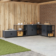 Polica za skladištenje hrane 60x50x92 cm, siva