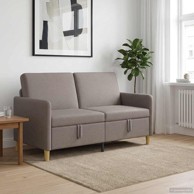 Sofa s pohranom 152 x 78 x 87 cm, poliester, sivosmeđa