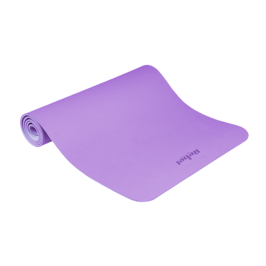 REBEL ACTIVE Prostirka za gimnastiku, za jogu, pilates i fitness, 183 x 61 cm, debljina 1 cm, TPE, ljubičasta