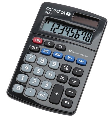 OLYMPIA Kalkulator 2501, 8-znamenkasti, 62 x 104 x 10 mm