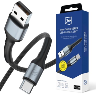 3MK Hyper kabel N-Series A na C 2 m 18 W QC 3.0