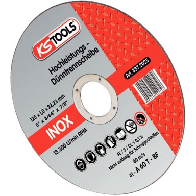 KS TOOLS Brusna ploča, 125 mm, 25 kom.