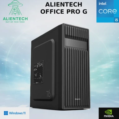 ALIENTECH Stolno računalo Office Pro G / Intel Core i5-14400F, 16 GB RAM, NVIDIA GeForce GT 710, 500 GB SSD, Windows 11 Pro, crna