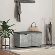 Klupa za hodnik s jastukom 80 x 38 x 46 cm betonski sivi
