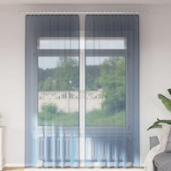 Voile zavjese s džepovima za šipke 2 kom. 140 x 260 cm, kraljevsko plava
