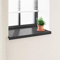 Prozorska klupčica, crna s drvenim uzorkom, 100 x 50 x 4.5 cm, PVC