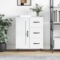 Komoda sjajna bijela 69,5x34x90 cm od konstruiranog drva