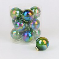 Staklene kuglice 6cm, 12 kom, antracit