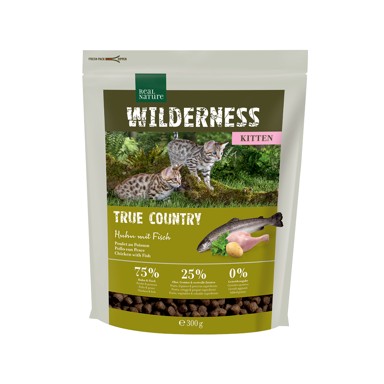 REAL NATURE Suha hrana za mačke Cat Wilderness Kitten, piletina i riba, 300 g