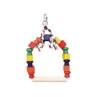 TRIXIE Šarena drvena ljuljačka za pticu 20x29 cm