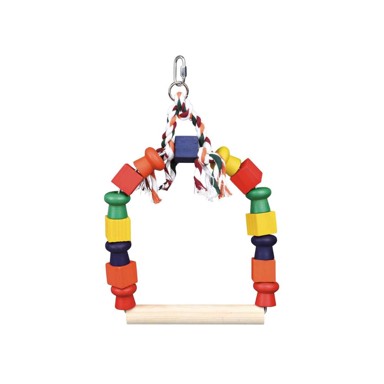 TRIXIE Šarena drvena ljuljačka za pticu 20x29 cm