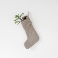 LINEN TALES Tekstilna božićna čarapa Natural 