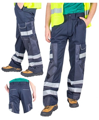 FIRI Reflektirajuće radne hlače W36 L34 88/92 cm, tamnoplave
