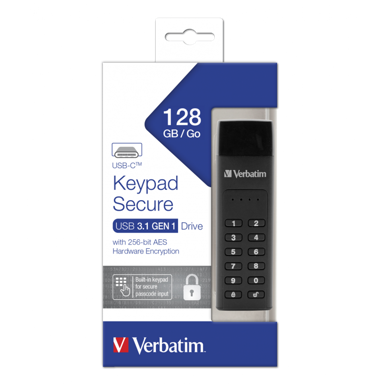 VERBATIM USB memorijski pogon 49432, 128 GB, USB Tip-C 3.2 Gen 1, crni
