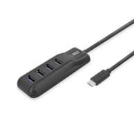 ACT USB-C HUB AC6420, 4-portni USB 3.2 Gen 1, 5 Gbps, crni