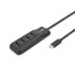 ACT USB-C HUB AC6420, 4-portni USB 3.2 Gen 1, 5 Gbps, crni