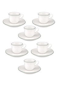 BIANCA La Porcellana TERESA set od 6 šalica s podmetačem, 90 ml