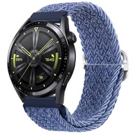 B-STRAP Braid Nylon remen za Samsung Galaxy Watch 3 45mm, blue white