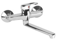 Slavina za umivaonik ili sudoper 72007, razmak 150 mm, ravna ruka 20 cm, kartuša 35 mm, krom