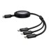 BASEUS Kabel Free2Draw, 3u1, USB-C na USB-C/Lightning/Micro, 100W, 1, 1m