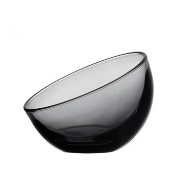 LA ROCHERE Antracit staklena zdjela Bubble